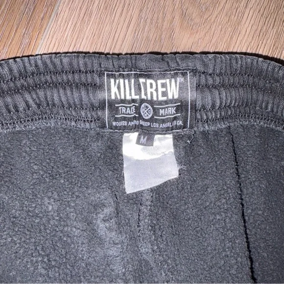 📌SOLD📌 Kill Crew | Black & White Heavyweight Lux Flame Sweatpants - Picture 5 of 9